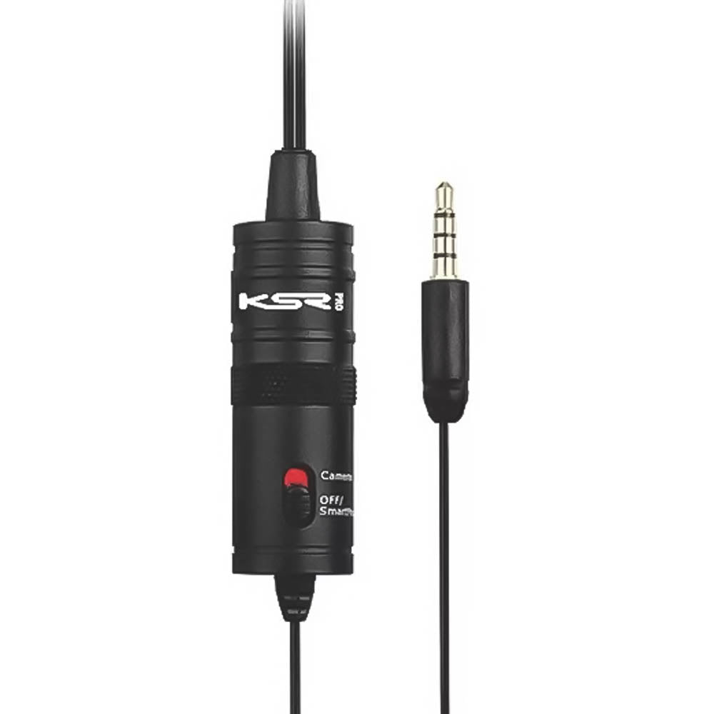 Microfone Lapela Profissional KSR PRO K1DM Omnidirecional Duplo